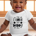 Black & White I Love My Daddy Baby Outfit: Bib, Vest, Baby Grow