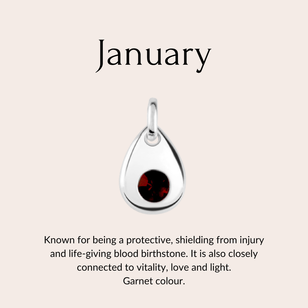 Sterling silver birthstone collar charm