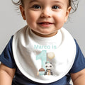 Personalised Boys First Birthday Baby Outfit: Bib, Vest, Grow