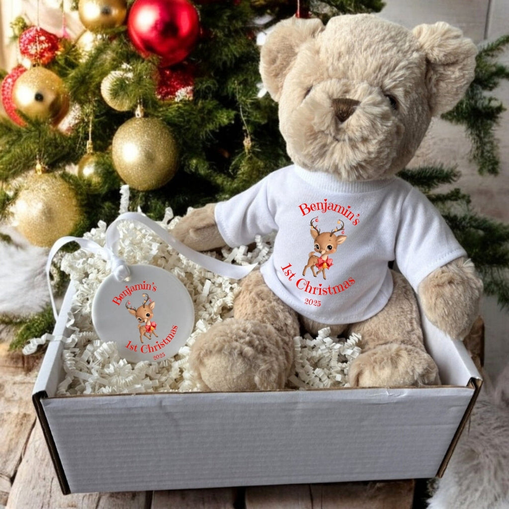 My 1st Xmas Reindeer Teddy & Ceramic Gift Hamper