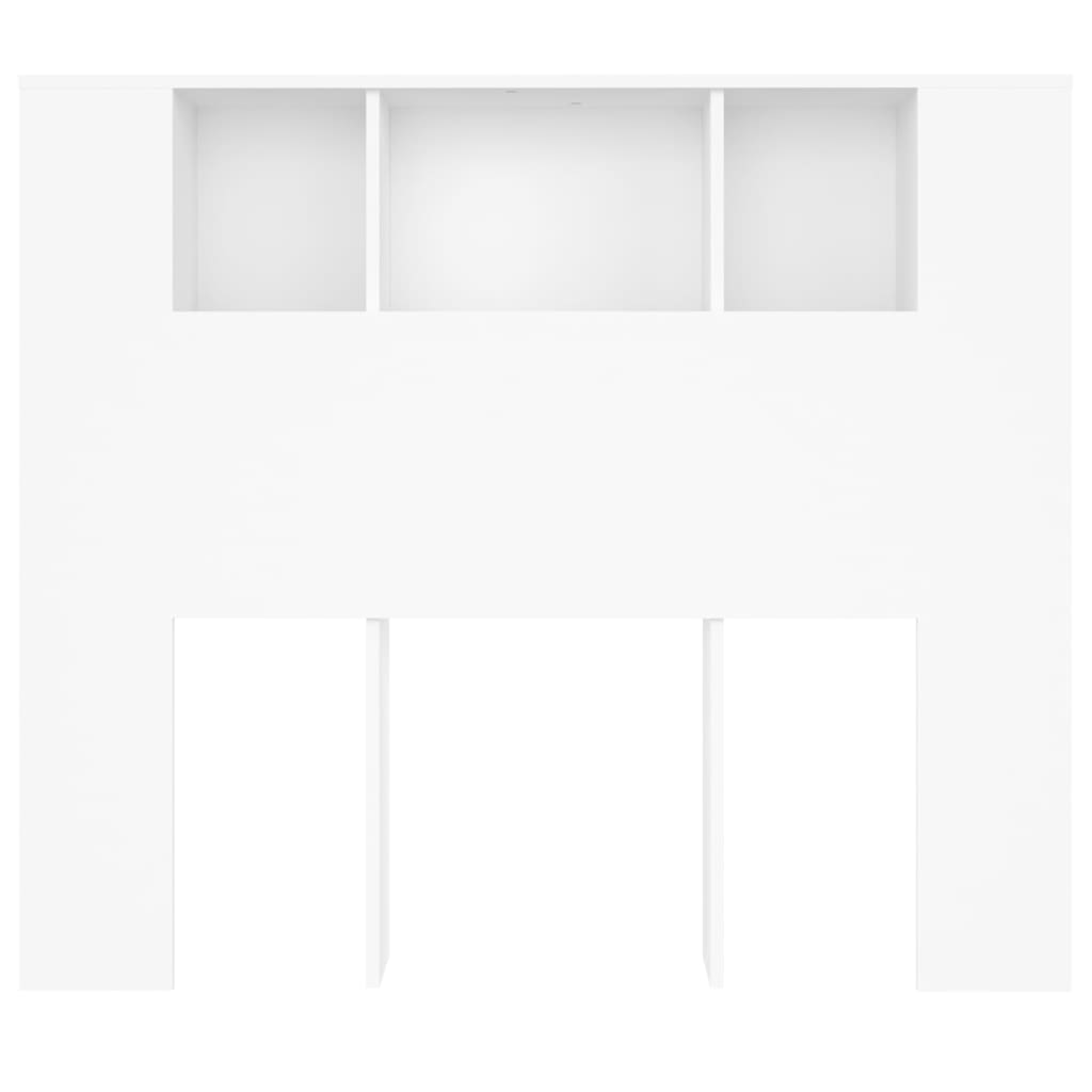 NNEVL Headboard Cabinet White 120x18.5x104.5 cm