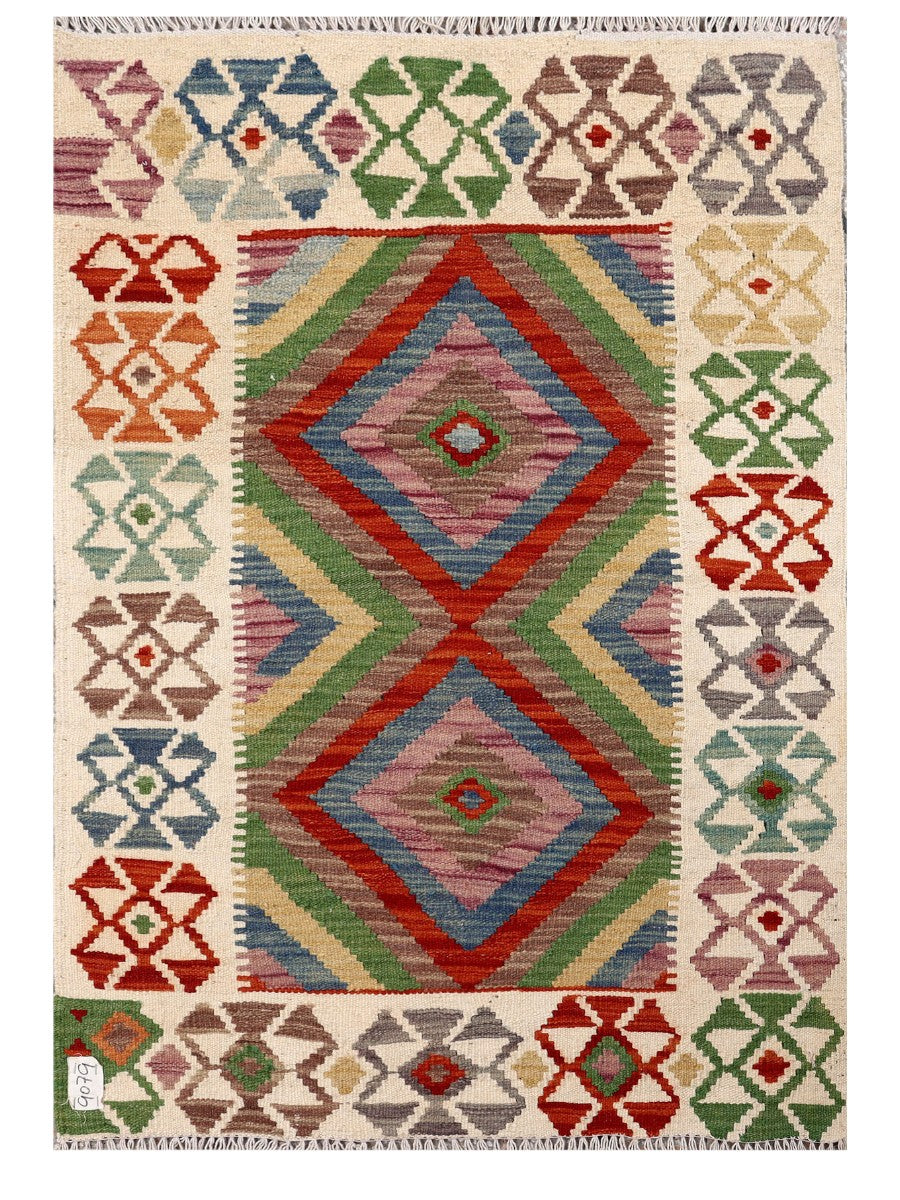Maimana Afghanistan Kilim Rug - 120 x 84 cm