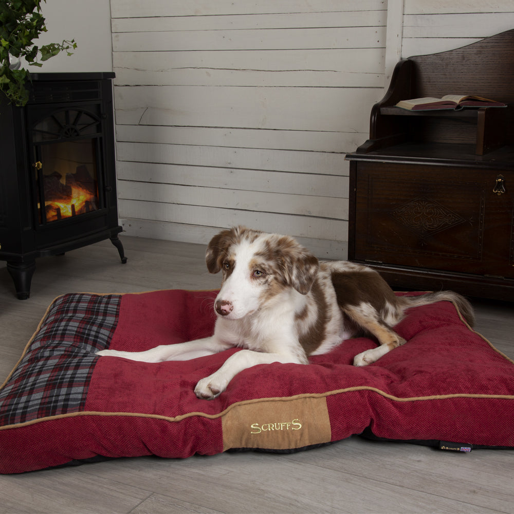 Highland Dog Mattress (in Blue, Red or Grey) by Scruffs