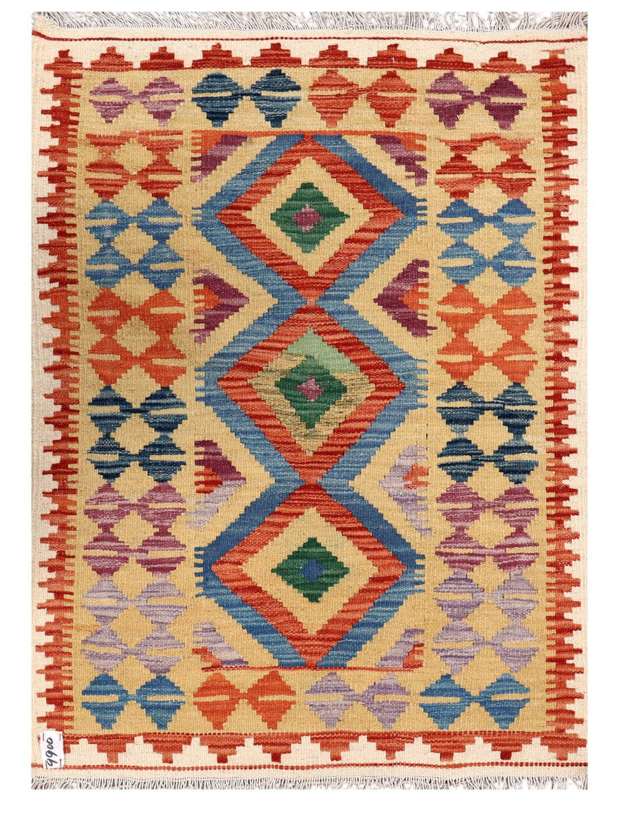 Maimana Afghanistan Kilim Rug - 123 x 88 cm