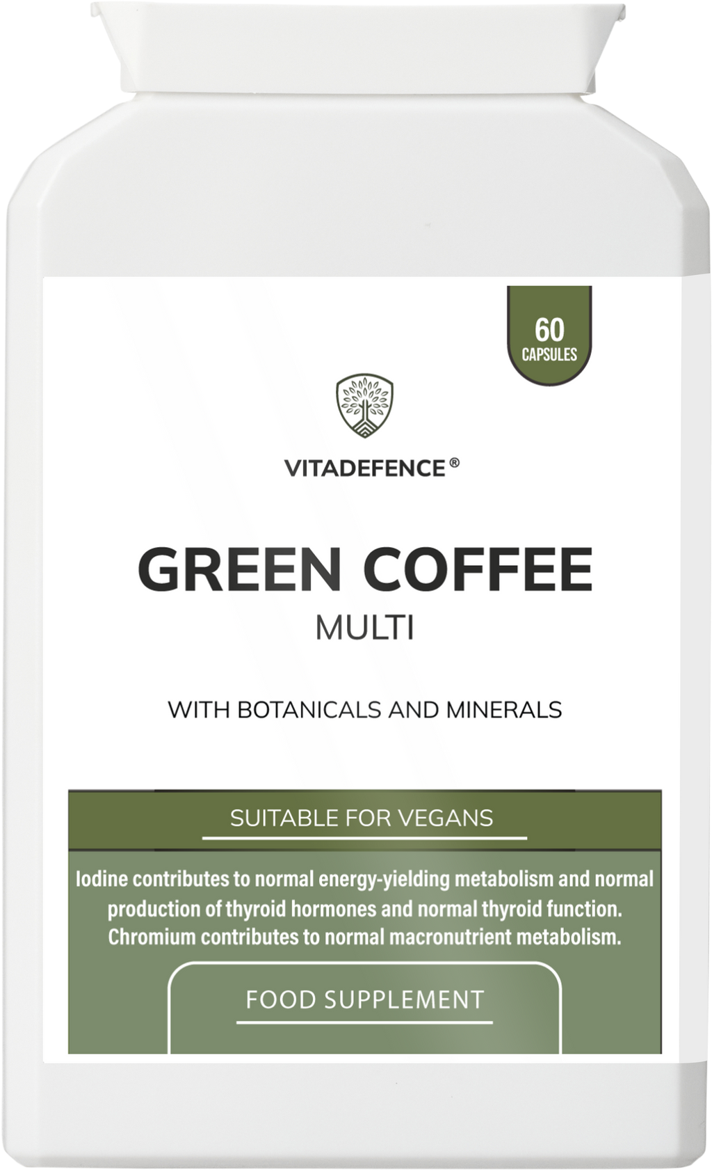 Green Coffee Multi | With Chromium, Iodine & Botanicals – 60 Vegan Capsules