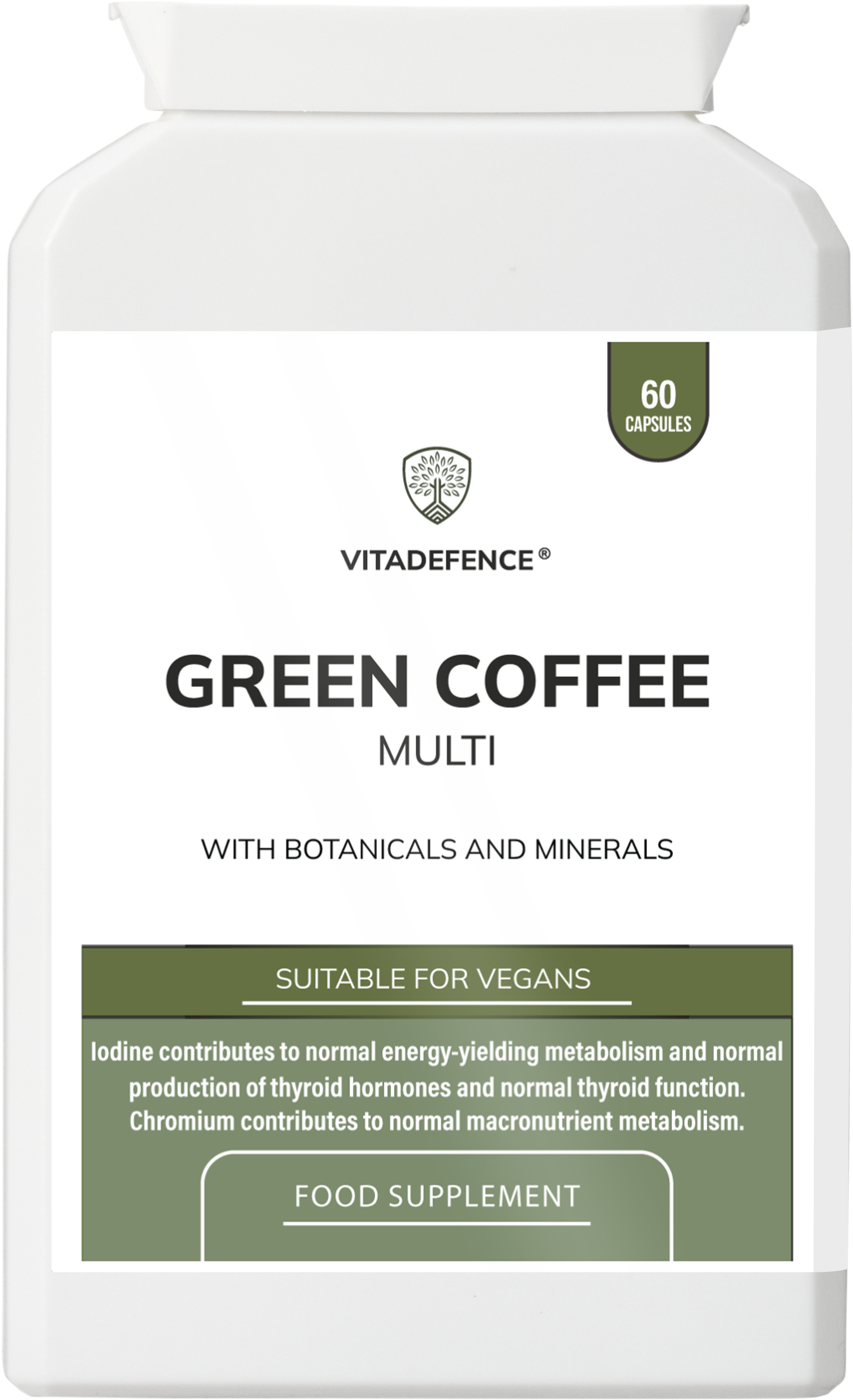 Green Coffee Multi | With Chromium, Iodine & Botanicals – 60 Vegan Capsules