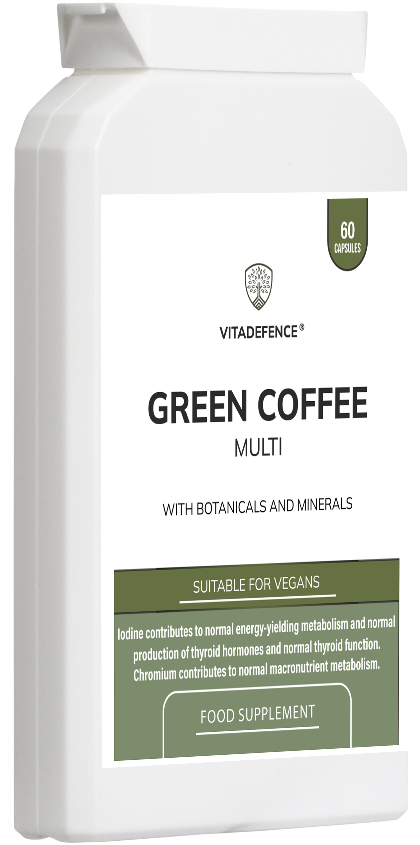 Green Coffee Multi | With Chromium, Iodine & Botanicals – 60 Vegan Capsules