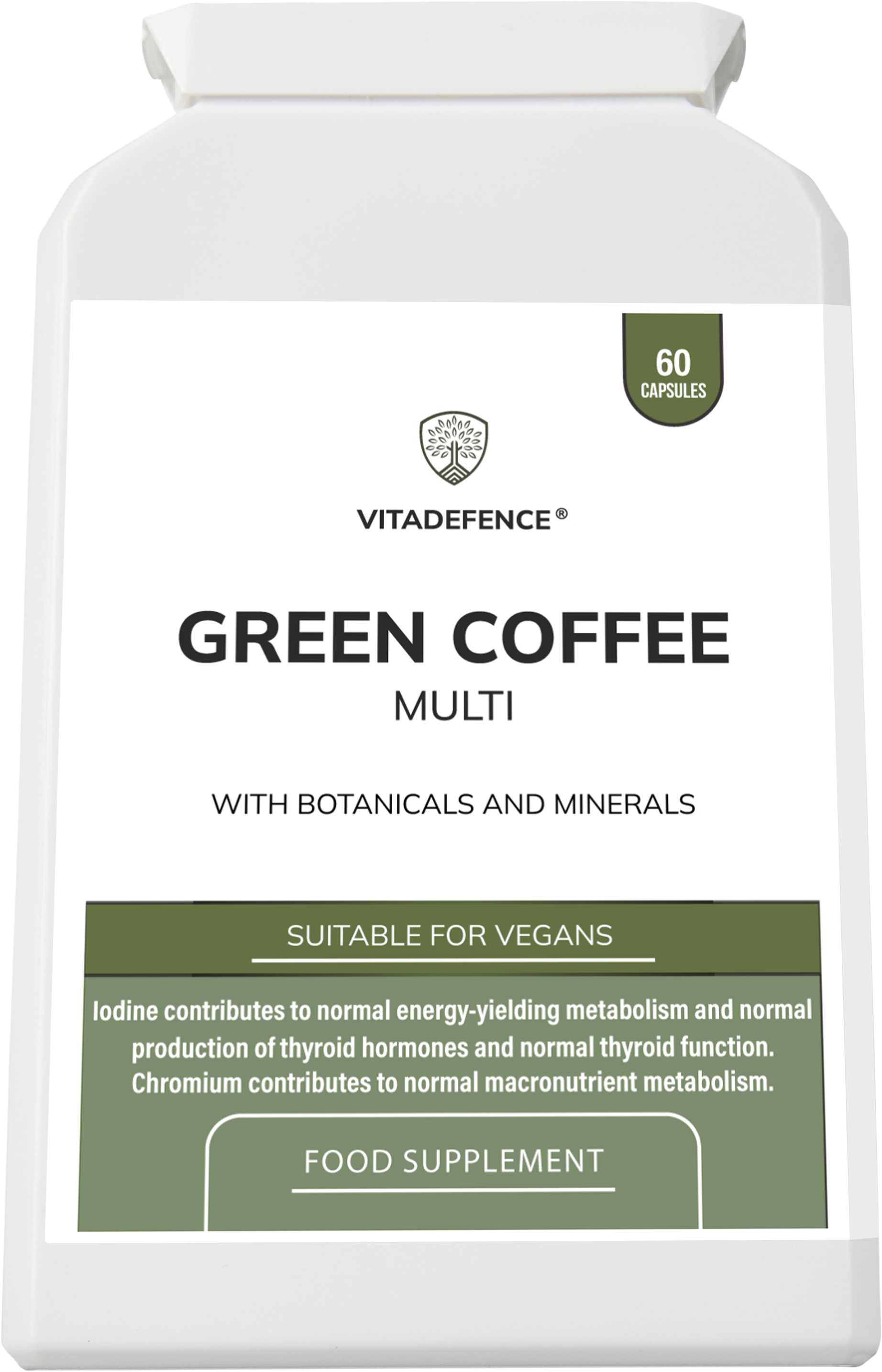 Green Coffee Multi | With Chromium, Iodine & Botanicals – 60 Vegan Capsules