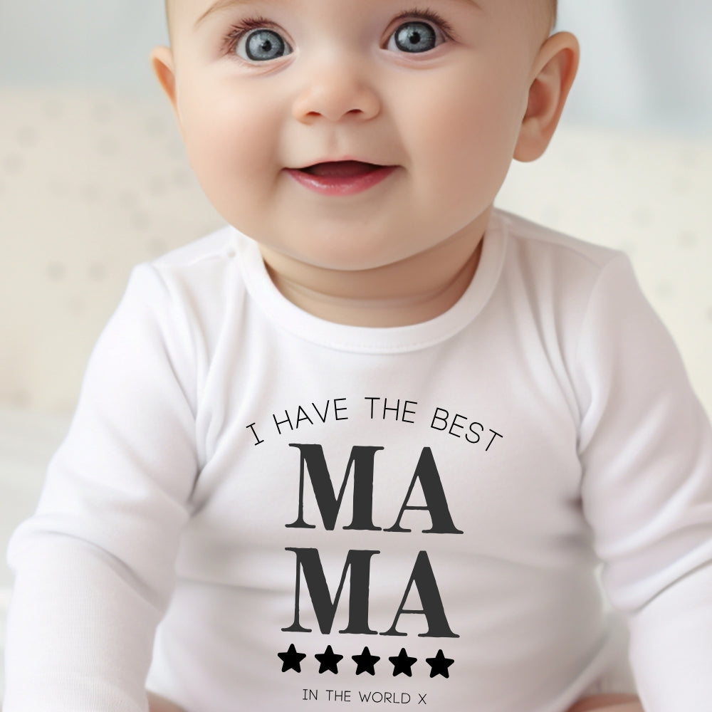 I Have the Best Mama Baby Outfit: Bib, Vest, Baby Grow