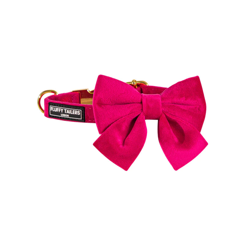 Pretty in Pink Collection- Dog Harness, Collar, Bow Tie, Lead and Poop Bag Holder by Fluffy Tailers