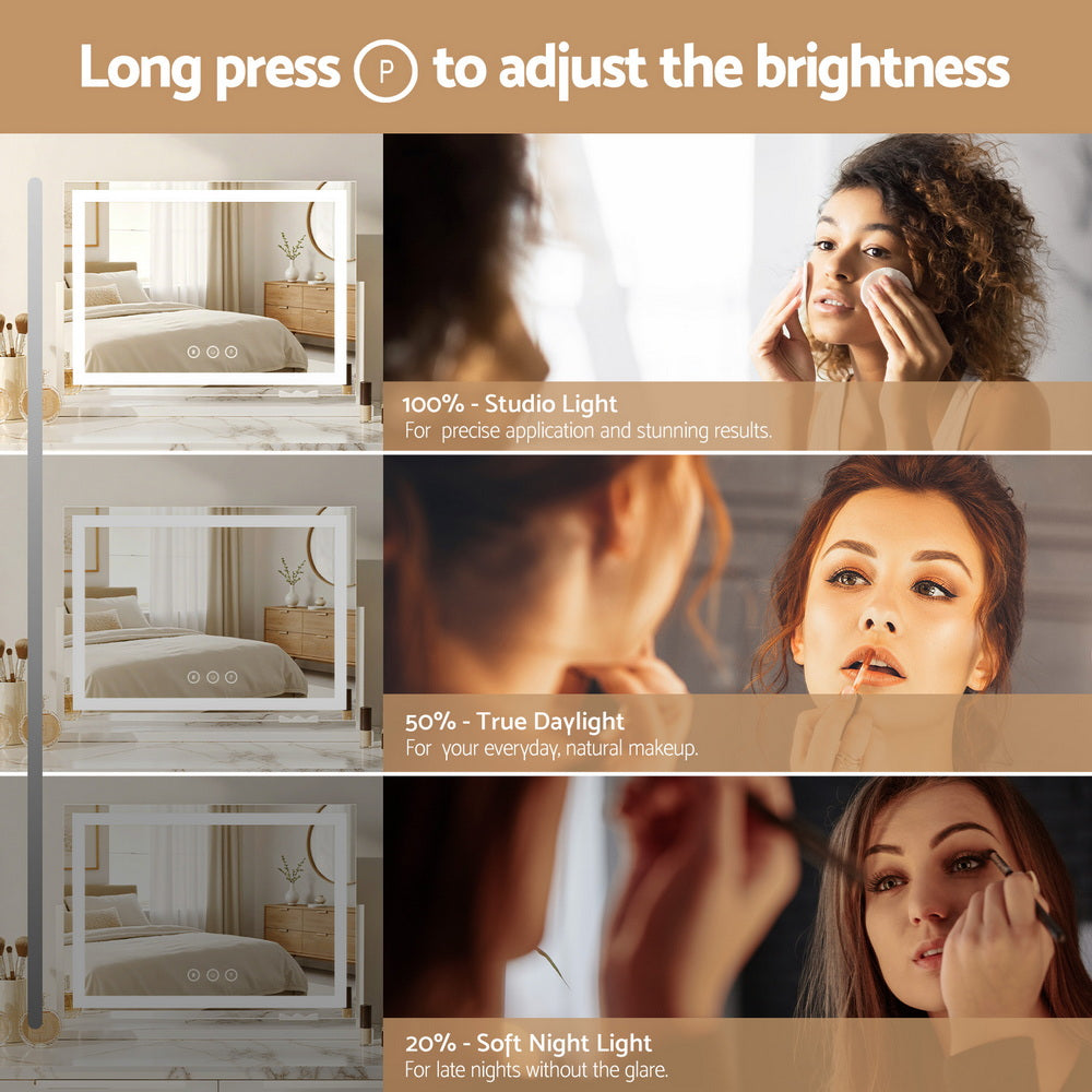 Embellir Makeup Mirror 58x46cm 360√îŒ©√ª Rotatable Vanity Mirror with Lights Bright Light Strip Adjustable