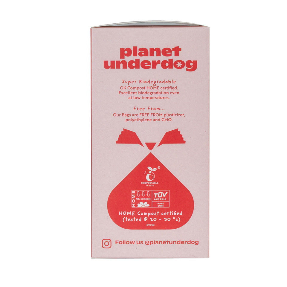 120 Planet Underdog Compostable Dog Poop Bags - Red Box