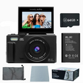 4K Digital Camera for Photography 64MP Vlogging Black
