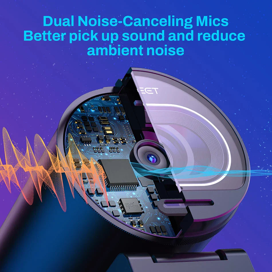 4K Streaming Webcam with Autofocus Black