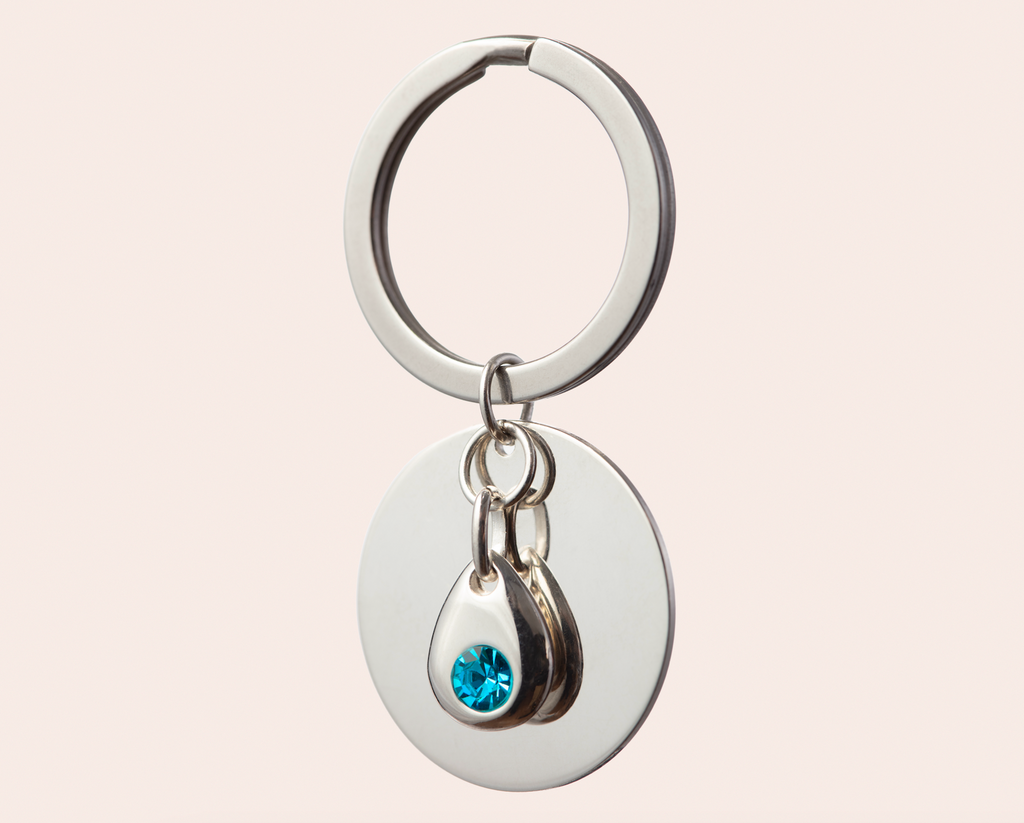 Sterling silver birthstone collar charm