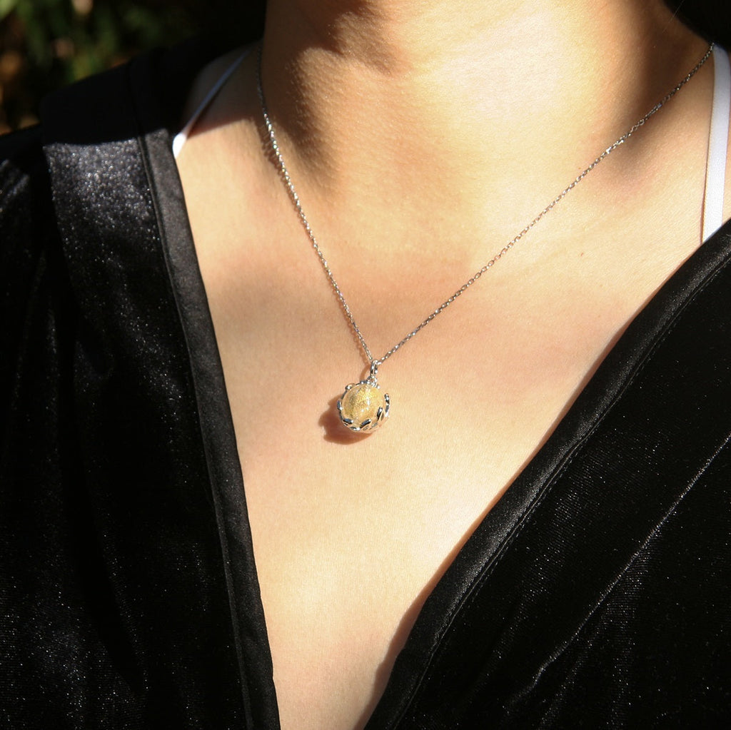 Planet Murano Aroma Necklace - Stardust Crystal | Energy & Healing | Diffuse on the go | Gift For Her