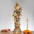 Divine Brass Handcrafted Ever Smiling Krishna Kanhaiya Statue 29" | Experience divine presence