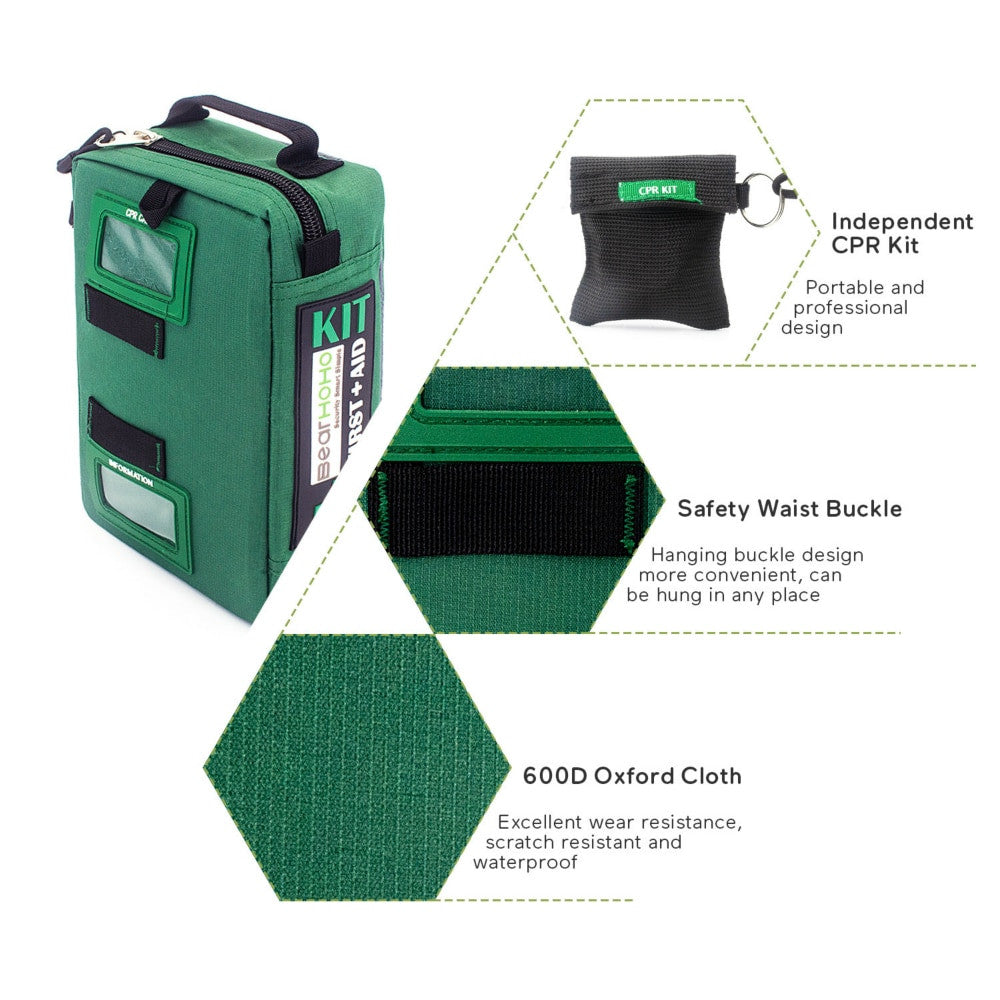 First Aid Kit Bag 4 Section Handy Lightweight Emergency Medical