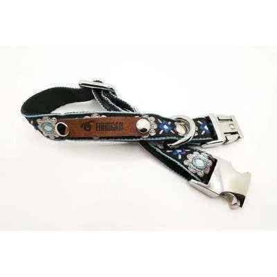 Finnigan Small Dog Collar: Personalised Engraving & Designer Fabrics