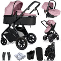 For Your Little One Cruise 3 In 1 Travel System With i-Size Car Seat - Blush Rose (Free Cupholder And Seat Liner Included!)
