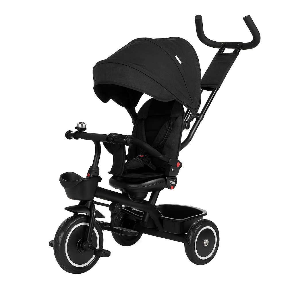 Foryourlittleone 6 in 1 Trike V3 - Black (9 months - 5 years)