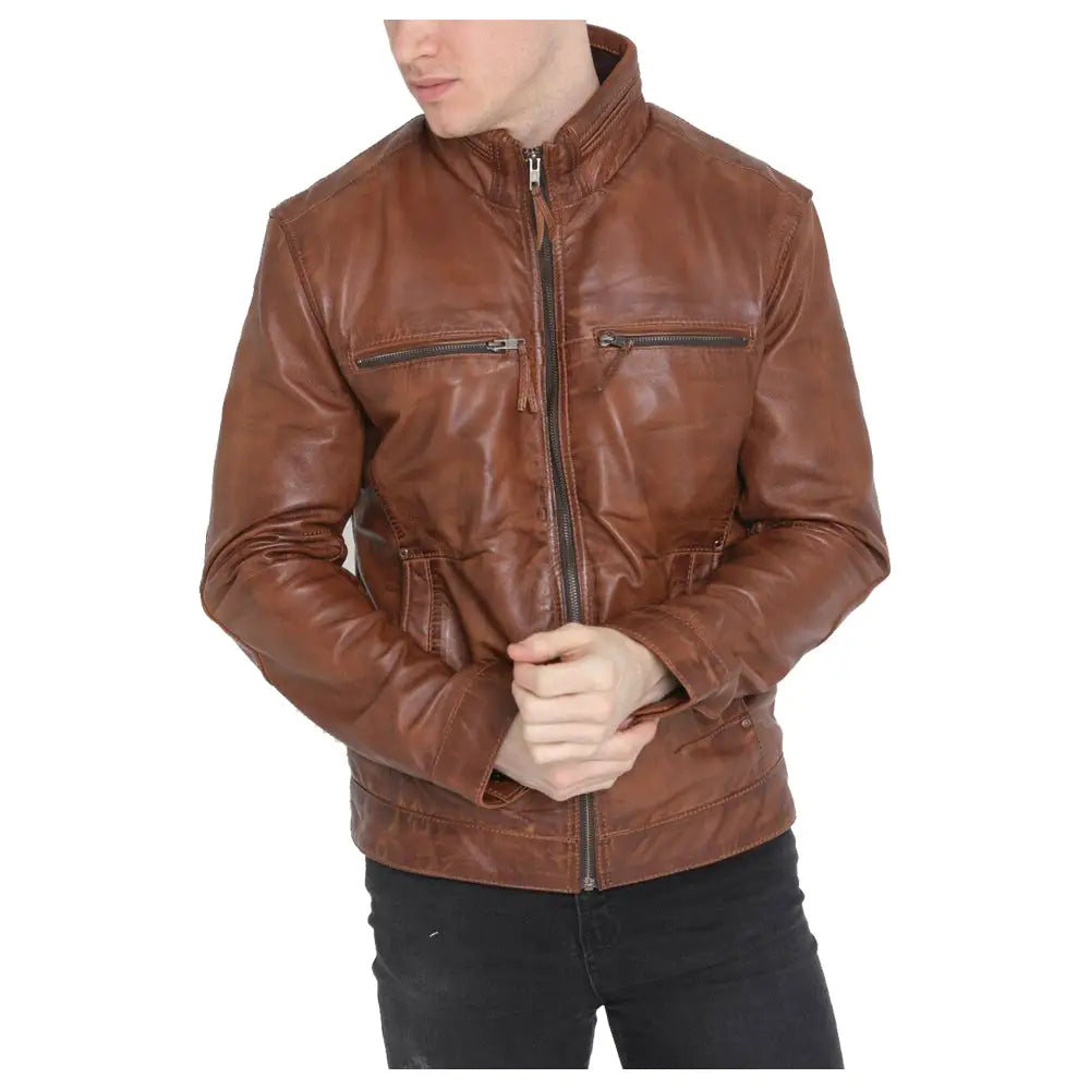 Men’s Brown Sheepskin Leather Jacket