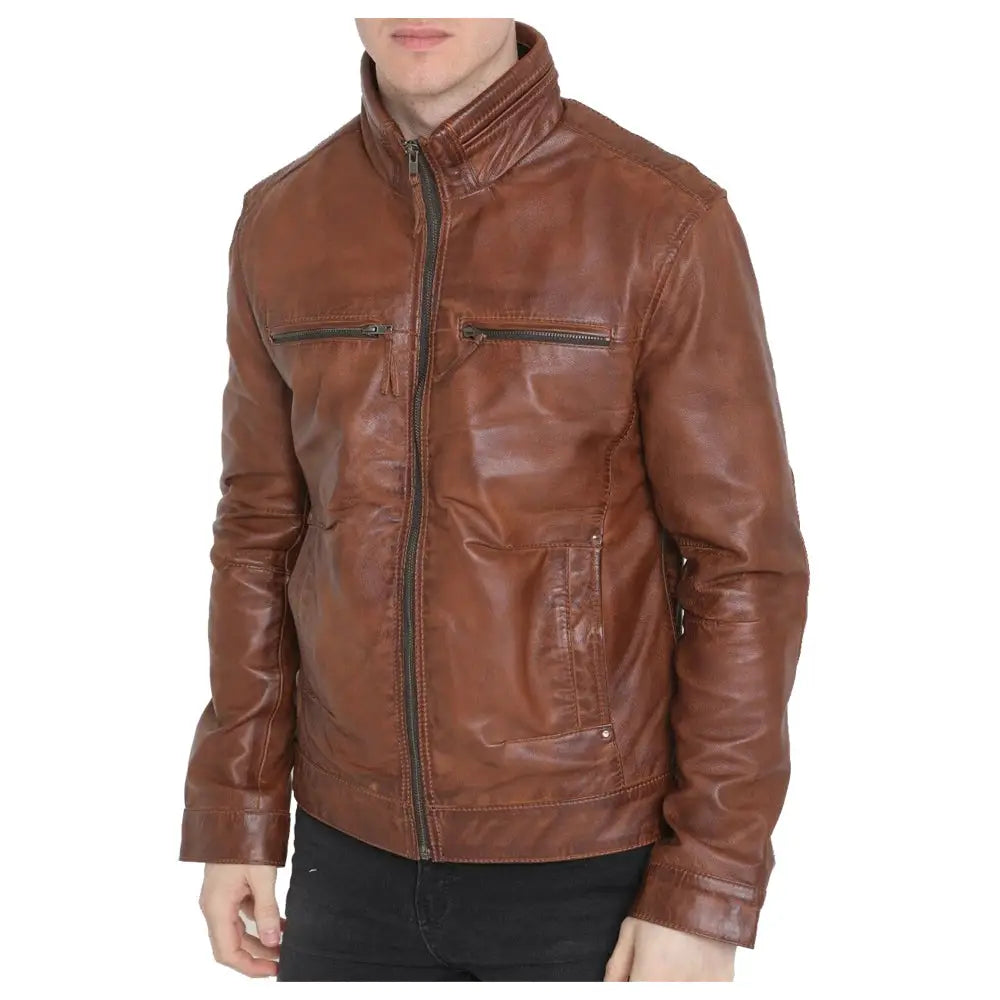 Men’s Brown Sheepskin Leather Jacket