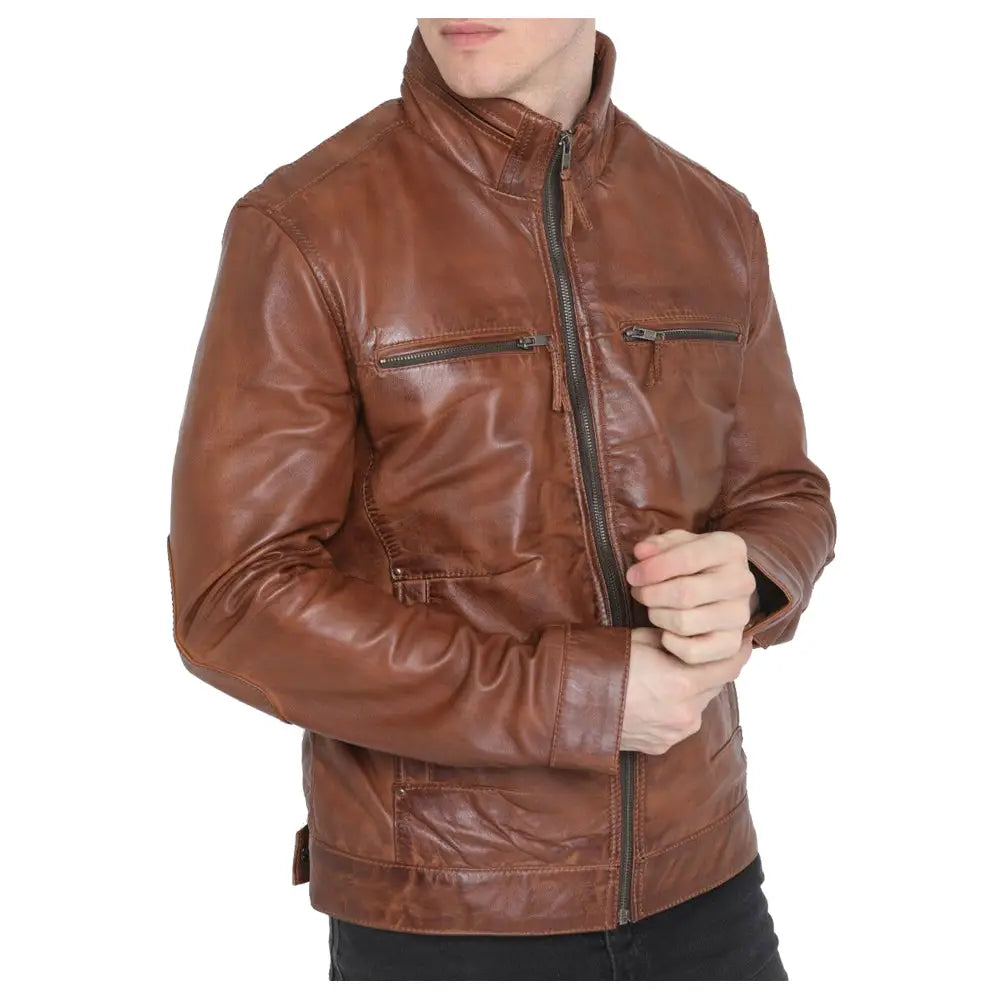 Men’s Brown Sheepskin Leather Jacket
