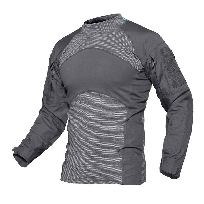 Mens T-shirts Long Sleeve Cotton Camouflage Tactical T Shirts Military Army Tshirts Man Airsoft Clothing