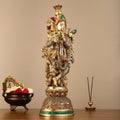 Pure Brass Krishna Statue - 21 inch | span Discover elegance